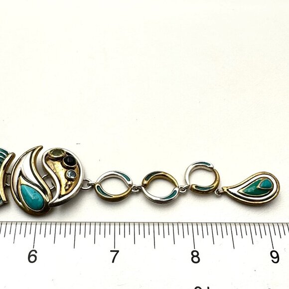 Echo of the Dreamer Womans Bracelet Sterling Silver Bronze Turquoise - Picture 6 of 6